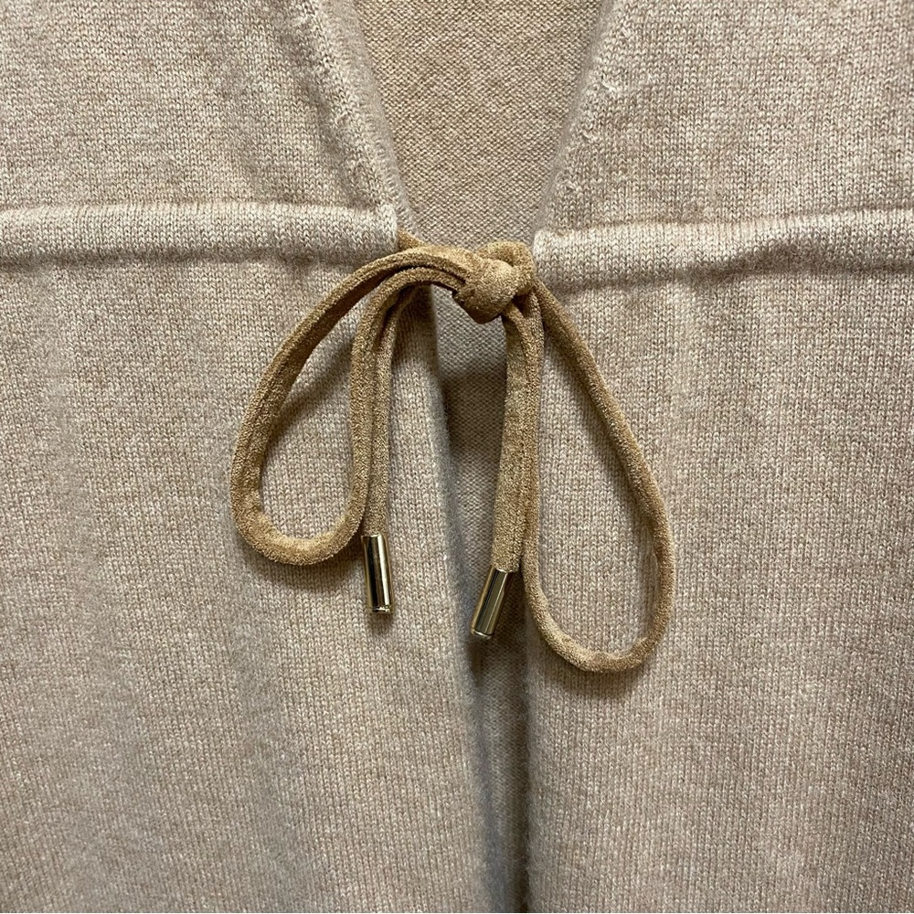 Bruno Magli Tie Front Cashmere Cardigan Large - Picture 8 of 10